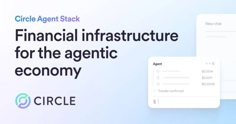 Circle Agent Stack artwork representing USDC-powered infrastructure for autonomous agents