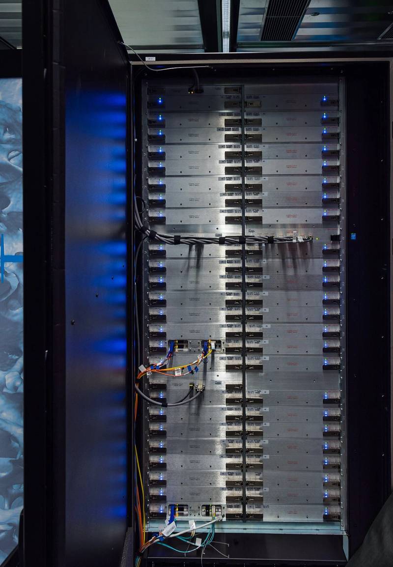 High-performance computing server blade architecture demonstrating high-density datacenter infrastructure deployed in converted crypto facilities.