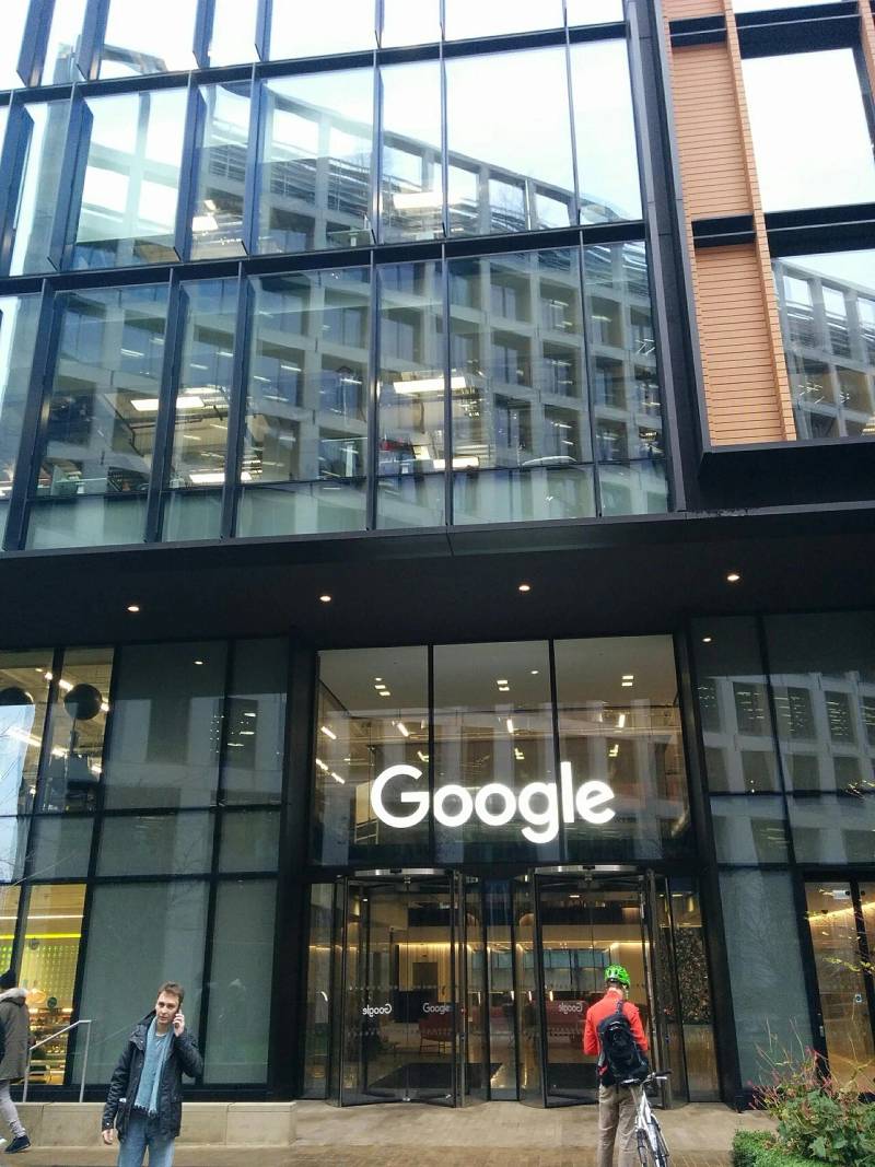 Google DeepMind European headquarters in Kings Cross London where SynthID watermarking and frontier AI safety algorithms were developed.