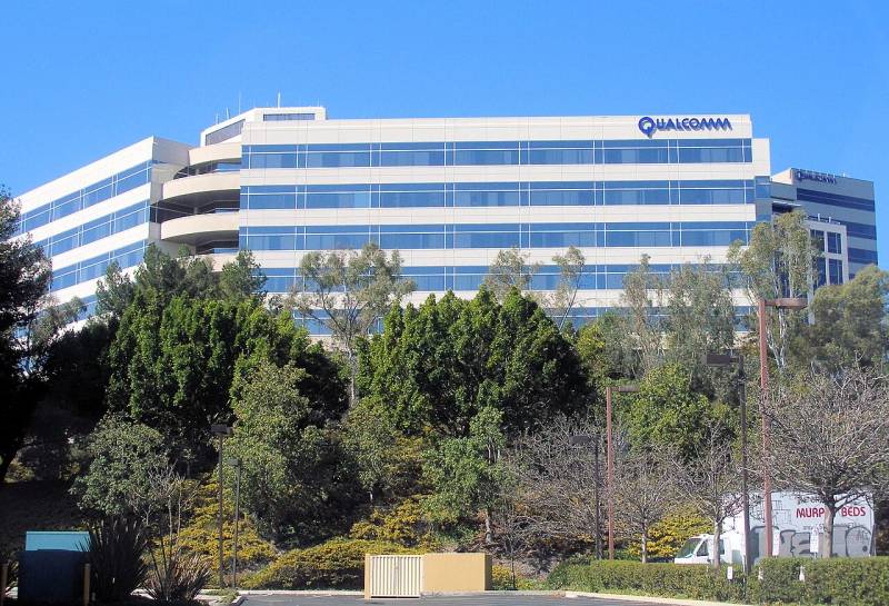 Qualcomm corporate headquarters campus in San Diego California where Snapdragon 8 Elite architecture was designed.