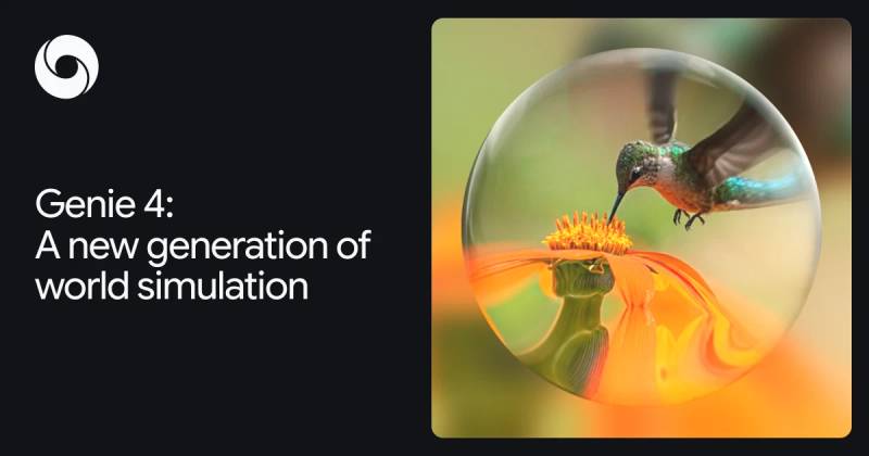 Google DeepMind Genie 4 generative world model simulation landscape banner.