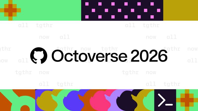 GitHub Octoverse 2026 graphic showcasing global software commit metrics and agentic developer trends.