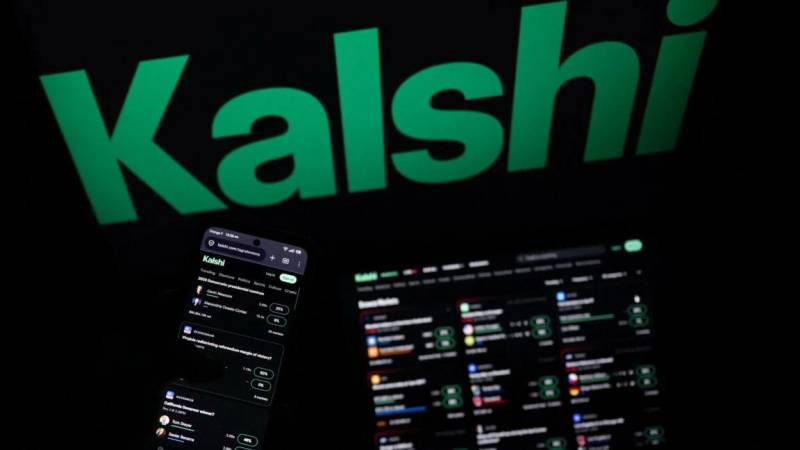 Kalshi prediction market mobile application displaying political and economic contract odds.